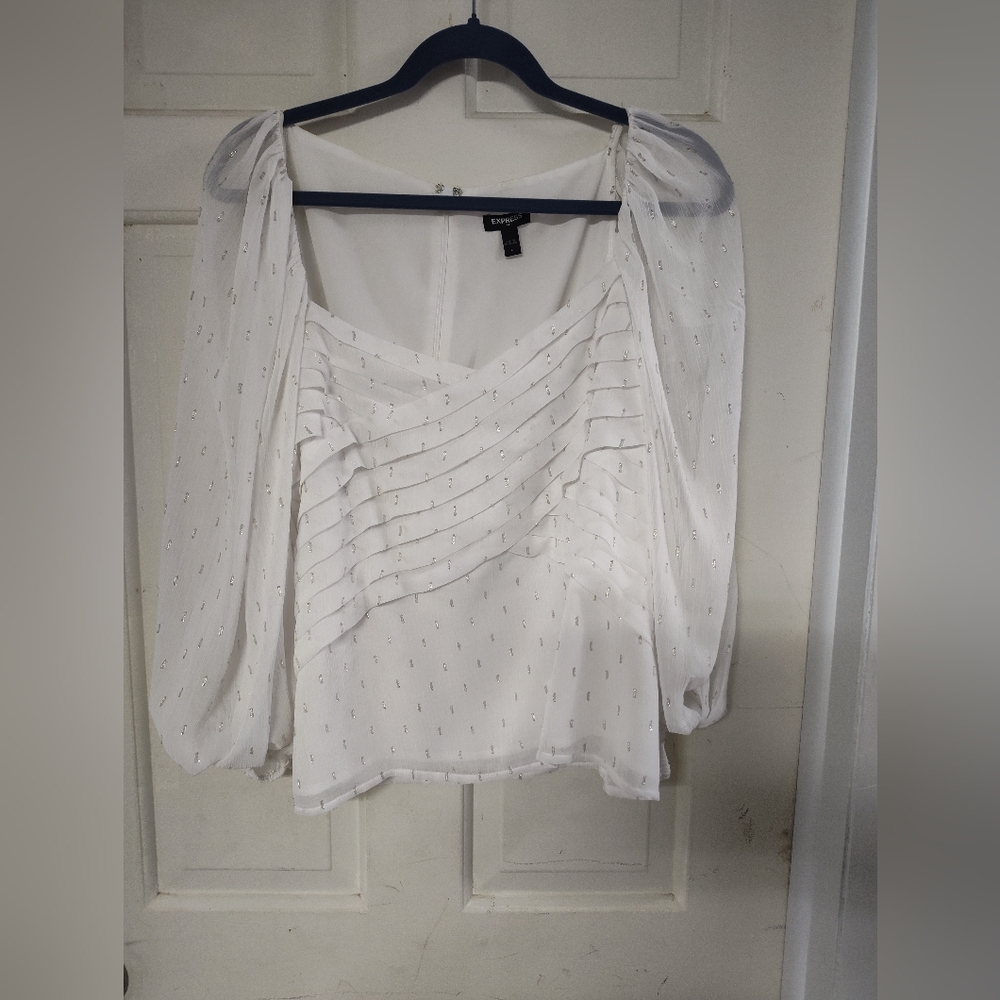 Express White Women's Top